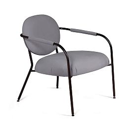 Лаунж кресло EGO, велюр серый - Фото предпросмотра