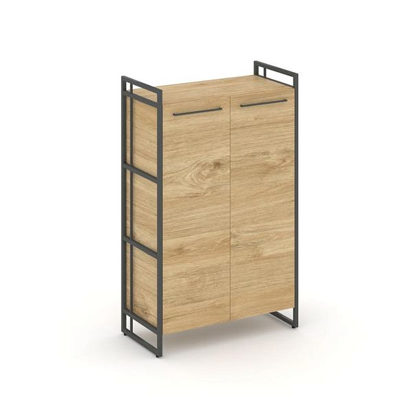 Rift Шкаф 3 ниши широкий RF.SS-31 Тиквуд Светлый/Металл Антрацит 798*396*1286 - Вид 1