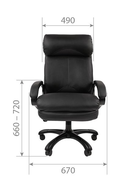 Кресло CHAIRMAN 505, экокожа, черный - Вид 5
