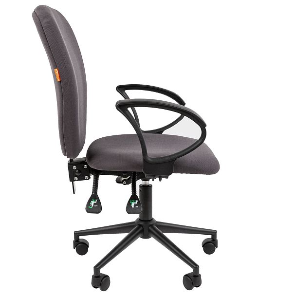 Кресло CHAIRMAN 9801 BLACK, ткань серии Т, серый - Вид 4