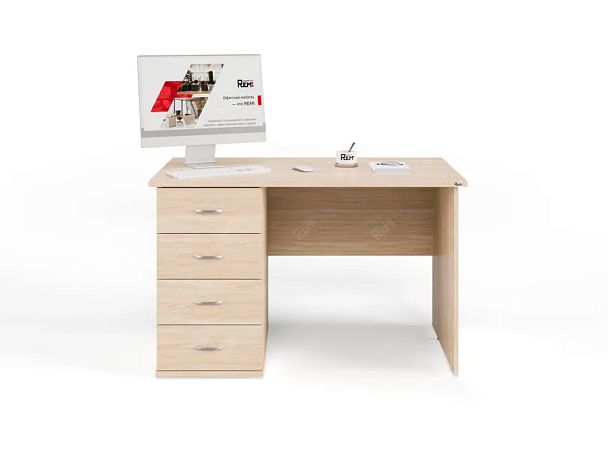 ЛАЙТ / LIGHT RLG008-12x7L Однотумбовый стол 120x70x75 Дуб Сонома - Вид 3