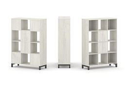 Стайл Проджект Набор стеллажа 1 сторон., 4 яр. SN.NS-431 Дуб Наварра/Металл Антрацит 1121*400*1615 - Фото предпросмотра