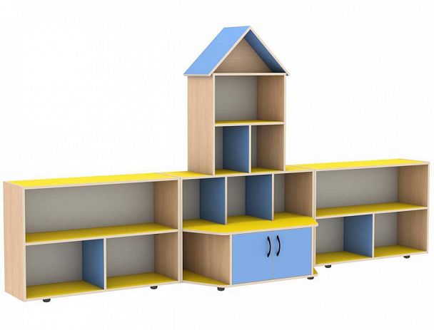 Стеллаж игровой Теремок - Вид 1