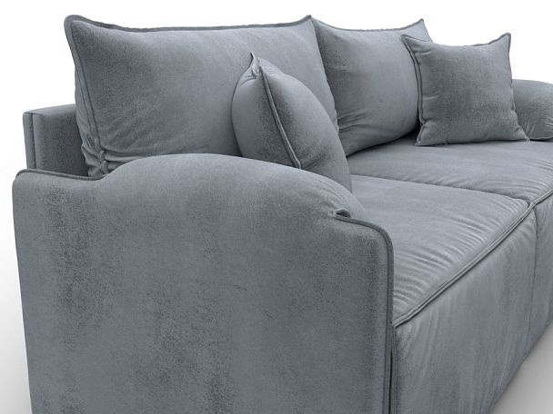 Диван прямой модульный Лига-106 Велюр серый - Вид 4