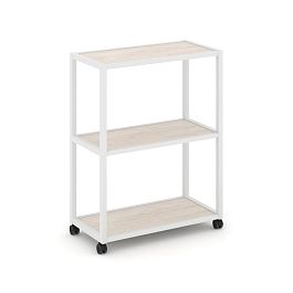 Shelf Mobile Стеллаж 3 уровня 1 секция VR.LT-STK-301.10 Денвер Светлый/Металл Белый 1000*400*1046 - Фото предпросмотра