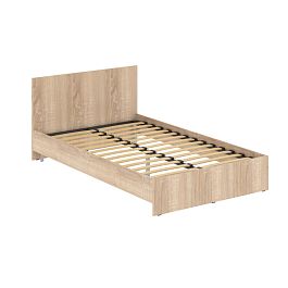 Кровать с изголовьем KBW 2012.1 Дуб Сонома светлый 1200х2000х800 - Фото предпросмотра