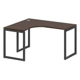 Metal System Quattro Стол криволинейный левый на О-образном м/к 40БО.СА-3 (L) Венге/Антрацит металл 1400*1200*750 - Фото предпросмотра