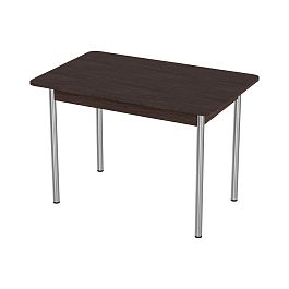 Стол Лион 1 ЛДСП (Подстолье прямое хром(мет)) НЕ ВЫБИРАТЬ Венге - Фото предпросмотра