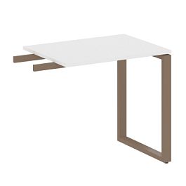 Metal System Приставной элемент на О-образном м/к БО.ПР-2 Белый/Мокко металл 800*600*750 - Фото предпросмотра