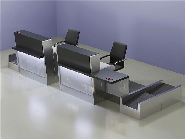 Стойки регистрации багажа и стойки обслуживания пассажиров - Вид 4