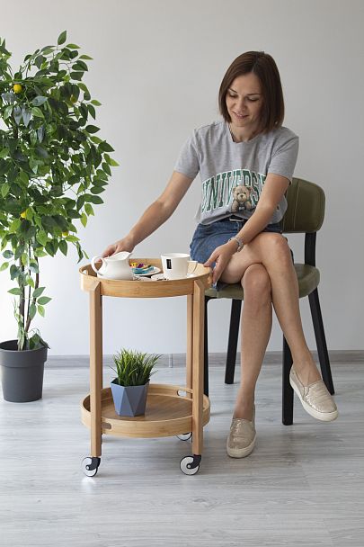 Сервировочный cтолик Sheffilton SHT-CT63 прозрачный лак - Вид 6