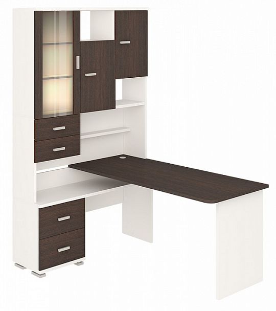 Стол компьютерный Домино СР-620/160 Белый/Венге левый - Вид 2