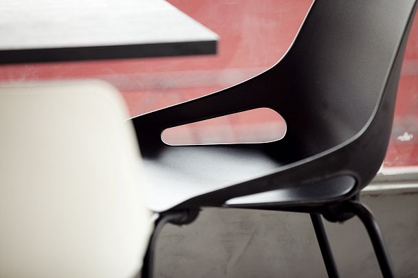 Стул Q5 (4 ножки) каркас черный, желтый, стопируемый - Вид 5