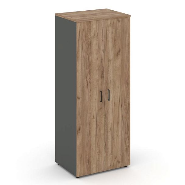 Стайл Проджект Гардероб широкий глубокий SN.GB-004 Антрацит/Дуб Табак/Черный Ручки 796*600*1982 - Вид 1