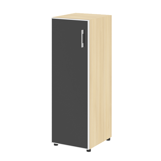 Yalta Шкаф узкий LT.SU-2.4 R (L) black Акация/Стекло black 400*450*1195 - Вид 1