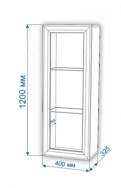Тумба-витрина Нобиле ПНВ-ФС Нельсон/Латте - Вид 2