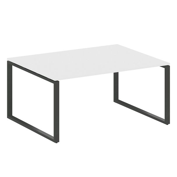 Metal System Перег. стол (1 столешница) на О-образном м/к БО.ПРГ-1.4 Белый/Антрацит металл 1600*1235*750 - Вид 1