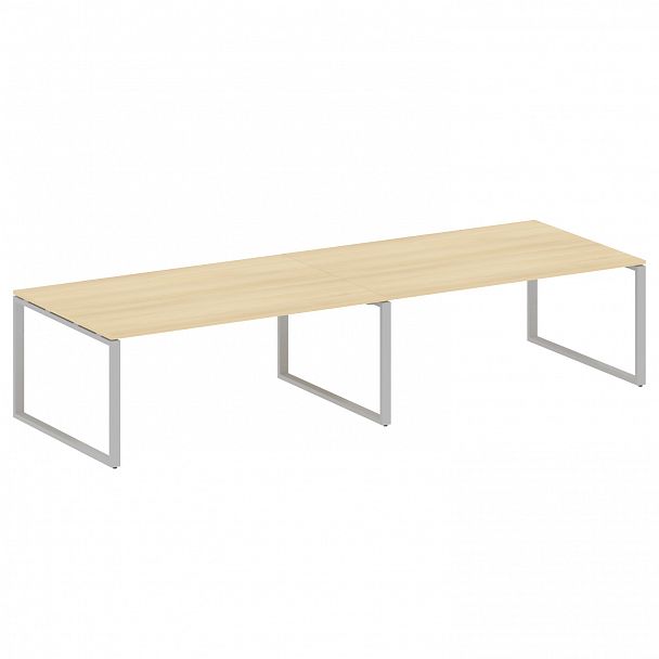 Стол для переговоров "Metal System" БО.ПРГ-2.5 акация/серый - Вид 1