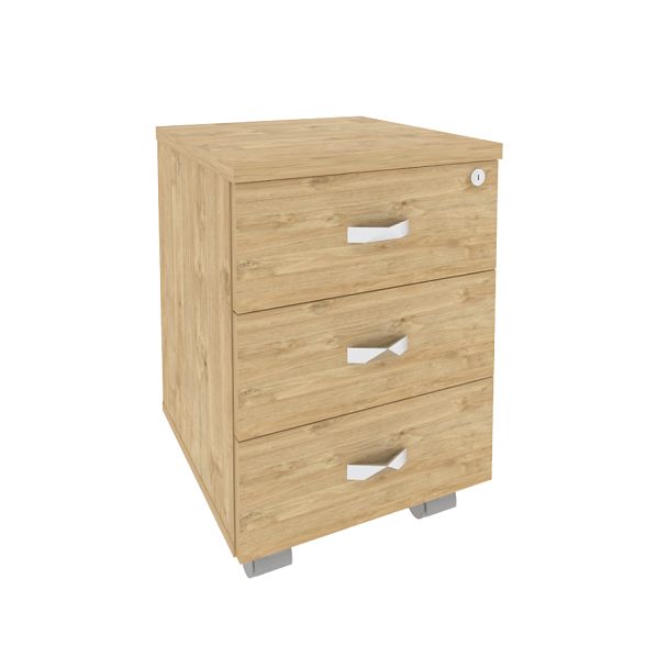 Onix Тумба мобильная O.TM-3 Тиквуд светлый 432*460*611 - Вид 1