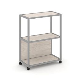 Shelf Mobile Стеллаж 3 уровня 1 секция VR.LT-STK-302.08 Денвер Светлый/Металл Серый 800*400*1046 - Фото предпросмотра