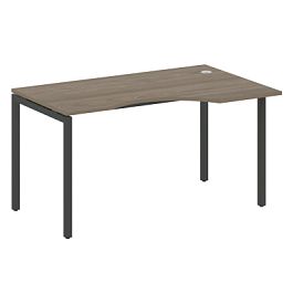 Metal System Quattro Стол криволинейный правый на П-образном м/к 40БП.СА-2 (R) Вяз/Антрацит металл 1400*900*750 - Фото предпросмотра