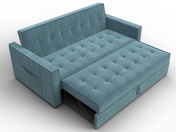 Диван прямой Лига-104 (160) Велюр бирюзовый - Вид 7