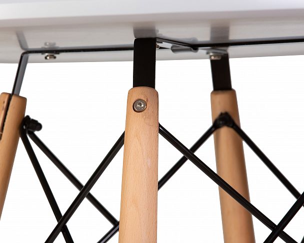 Стол обеденный DOBRIN CHELSEA`80 (ножки светлый бук, столешница светло-серый (GR-01) ) - Вид 4