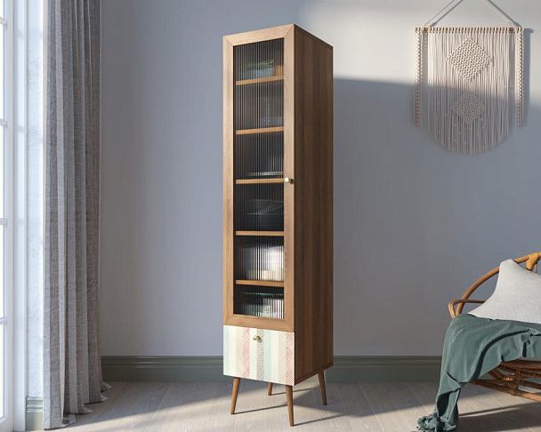 Буфет Berber одностворчатый с ящиком принт 45 арт BB48/Print_45 - Вид 3