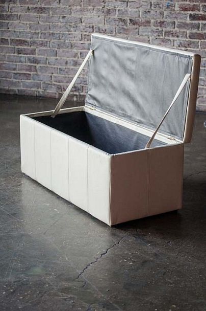 Банкетка-сундук Лонг светло-бежевая - Вид 4