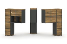 Concept Надставка высокая CN.ONV-009 Сандал Янтарный/Антрацит/Металл Антрацит 1099*350*1486 - Фото предпросмотра