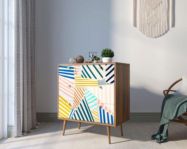 Комод Berber три ящика 42 принт арт BB40/Print_42 - Вид 3