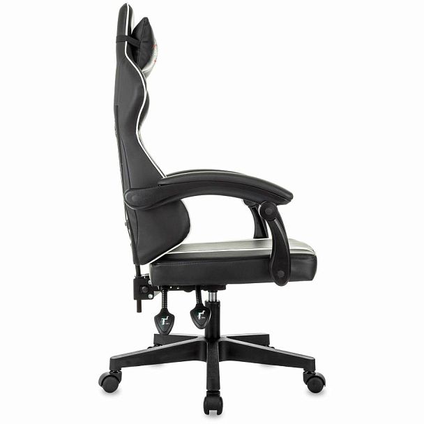 Кресло компьютерное BRABIX "Shooter GM-123", 2 подушки, экокожа, черное/белое, 533191 - Вид 7