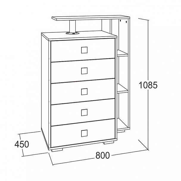 Комод "Ольга 17" - Вид 2