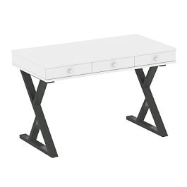 Home Office Стол письменный VR.SP-1-118.M Белый бриллиант/Антрацит металл 1180*600*750 - Фото предпросмотра