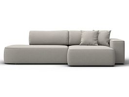 Диван угловой Лига-065 БП угол правый Рогожка бежевый - Фото предпросмотра