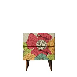 Тумбочка Berber с двумя ящиками 5 принт арт BB03/Print_05, разноцветная - Фото предпросмотра