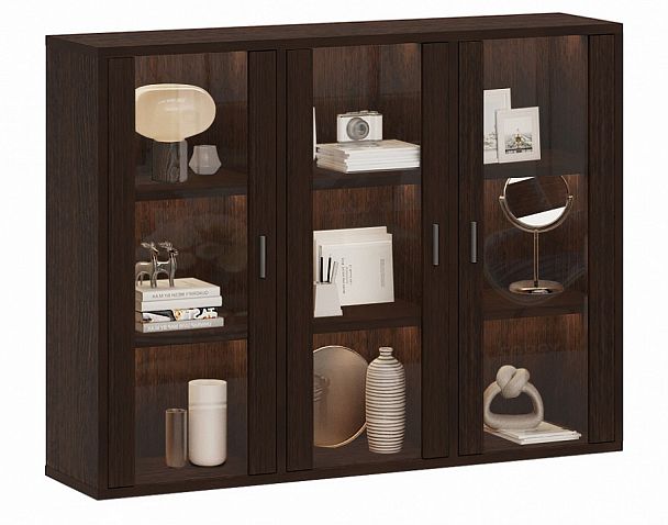 Тумба-витрина Домино СУ(ш3в1)+3ФС Венге - Вид 2