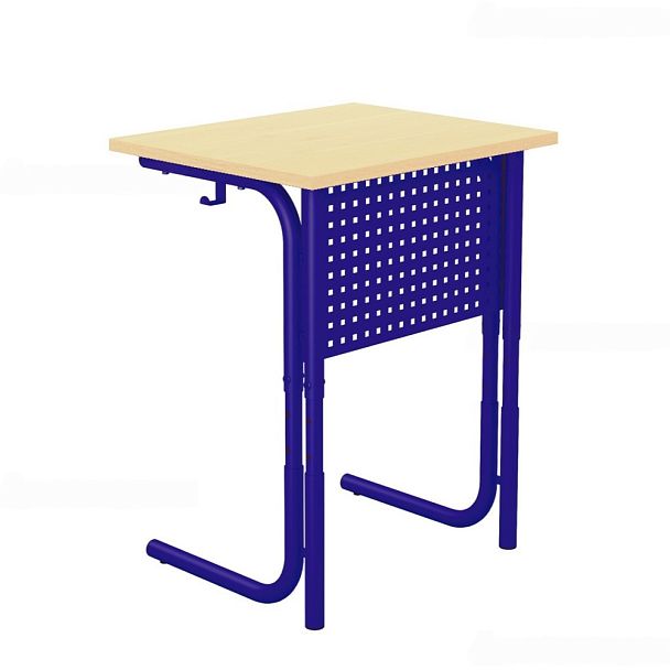 Стол ученический 101РП, 1-местный, регулируемый (экран-перфорация) на круглой трубе (м/к Красный, Синий, Зеленый), гр.3-5 - Вид 4