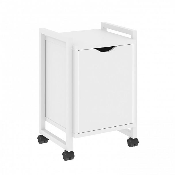 Тумба на колесах "Loft" VR.L-T2.K белый бриллиант/белый - Вид 1