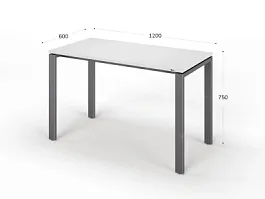UNITY РМС6-12 БЕЛЫЙ Стол на металлокаркасе прямой 1200х600х750 - Фото предпросмотра