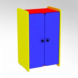 КУКОЛЬНАЯ ИГРОВАЯ МЕБЕЛЬ ШКАФ КУКОЛЬНЫЙ (ЦВЕТНОЙ) - Фото предпросмотра