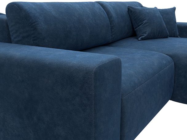 Диван угловой Лига-036 НПБ Классик правый угол Велюр синий - Вид 4