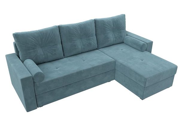 Диван угловой Верона Лайт угол правый (полностью велюр бирюзовый) - Вид 5