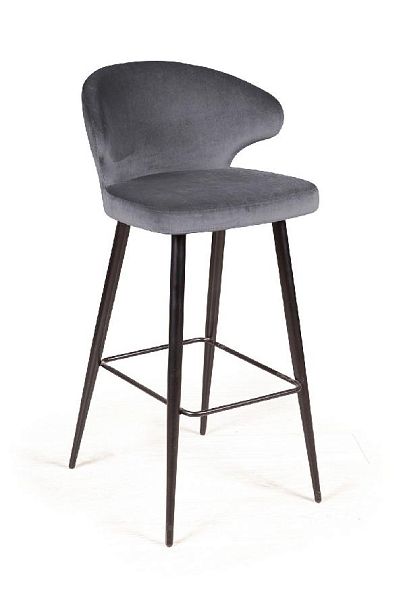 Стул барный Richard, бархат серый 27 - Вид 1