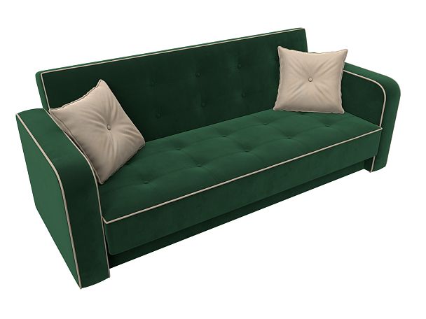 Диван-книжка Тур Велюр зеленый - Вид 5