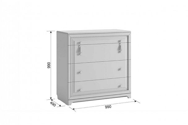 Белла Комод SMB-12.1651 белый/джелато софт - Вид 4