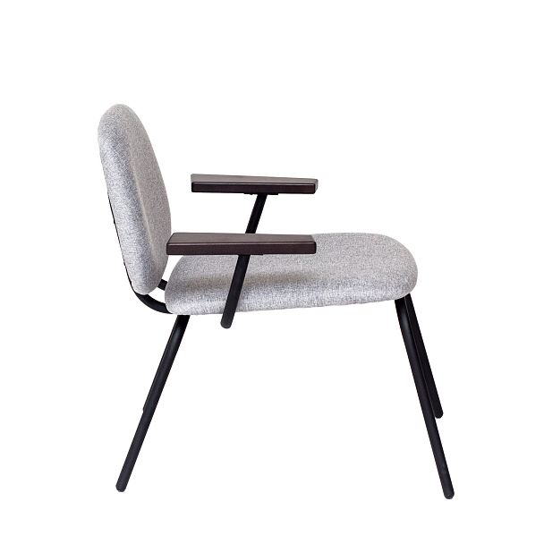 Кресло Designe, рогожка серая, каркас черный муар - Вид 4