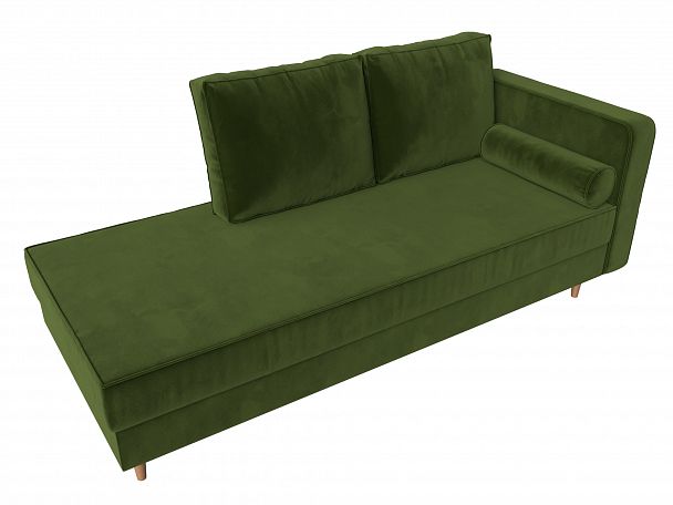 Кушетка Прайм правый (полностью микровельвет зеленый) - Вид 5