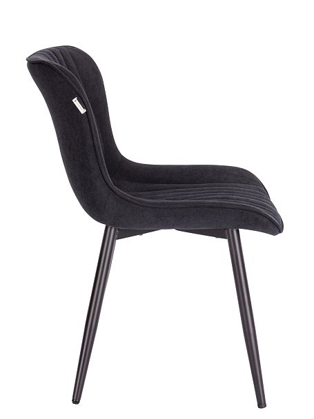 Обеденный стул Everprof Aqua (Аква) Ткань Черный - Вид 2