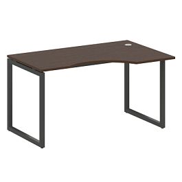 Metal System Quattro Стол криволинейный правый на О-образном м/к 40БО.СА-2 (R) Венге/Антрацит металл 1400*900*750 - Фото предпросмотра